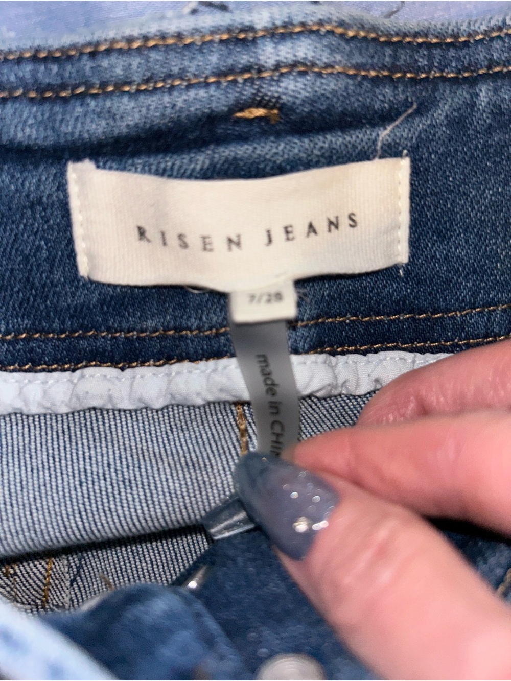 RISEN FRONT SEAM CROP WIDE JEANS RDP5653 Size 27 - Picture 8 of 9